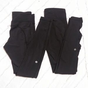 2x Pairs of Lululemon Speed Tights 28” Full Length